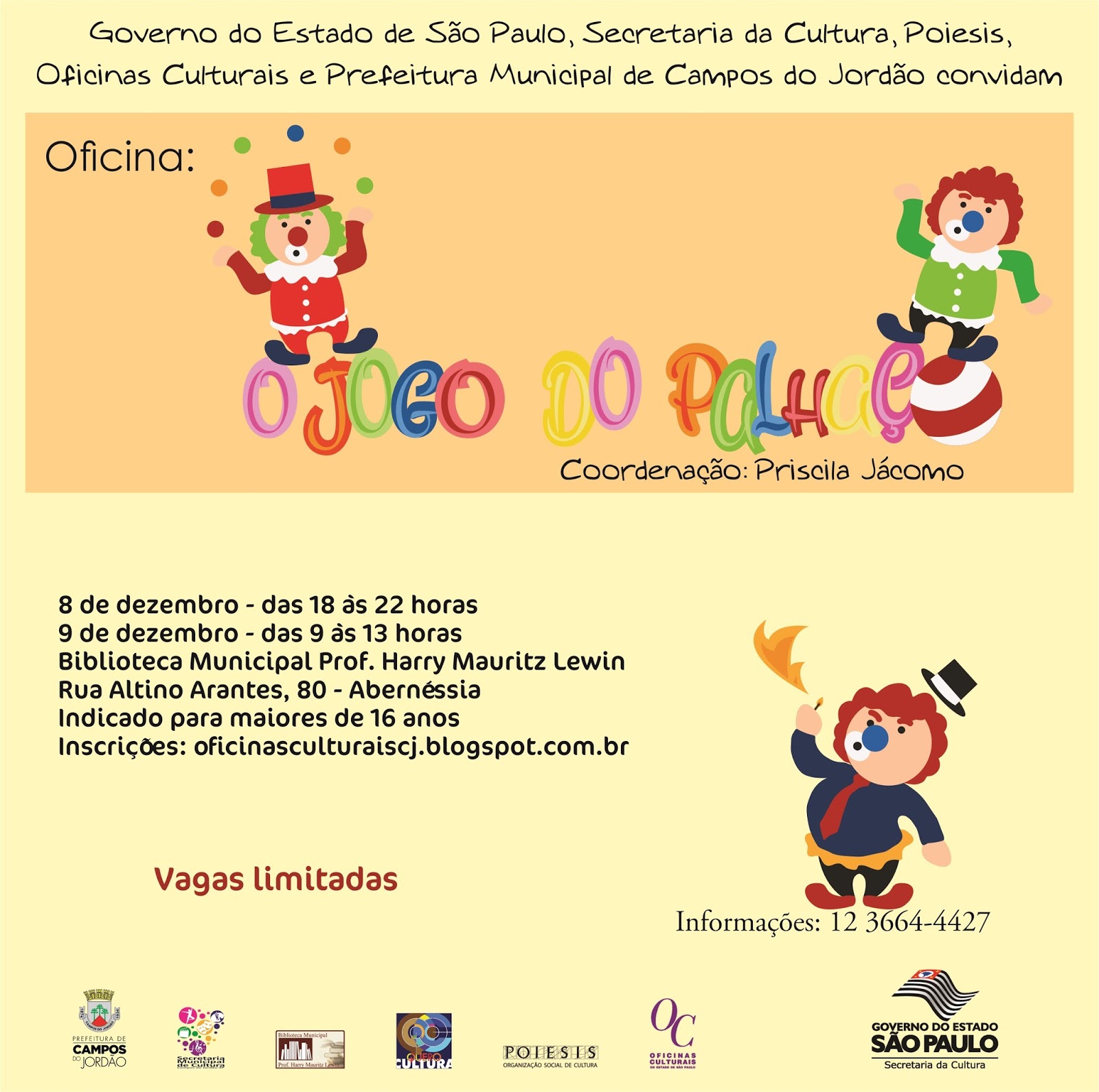 Leia mais sobre o artigo Oficina Jogo do Palhaço 2017