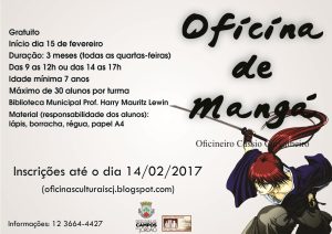 Leia mais sobre o artigo Oficina de Mangá – 2017