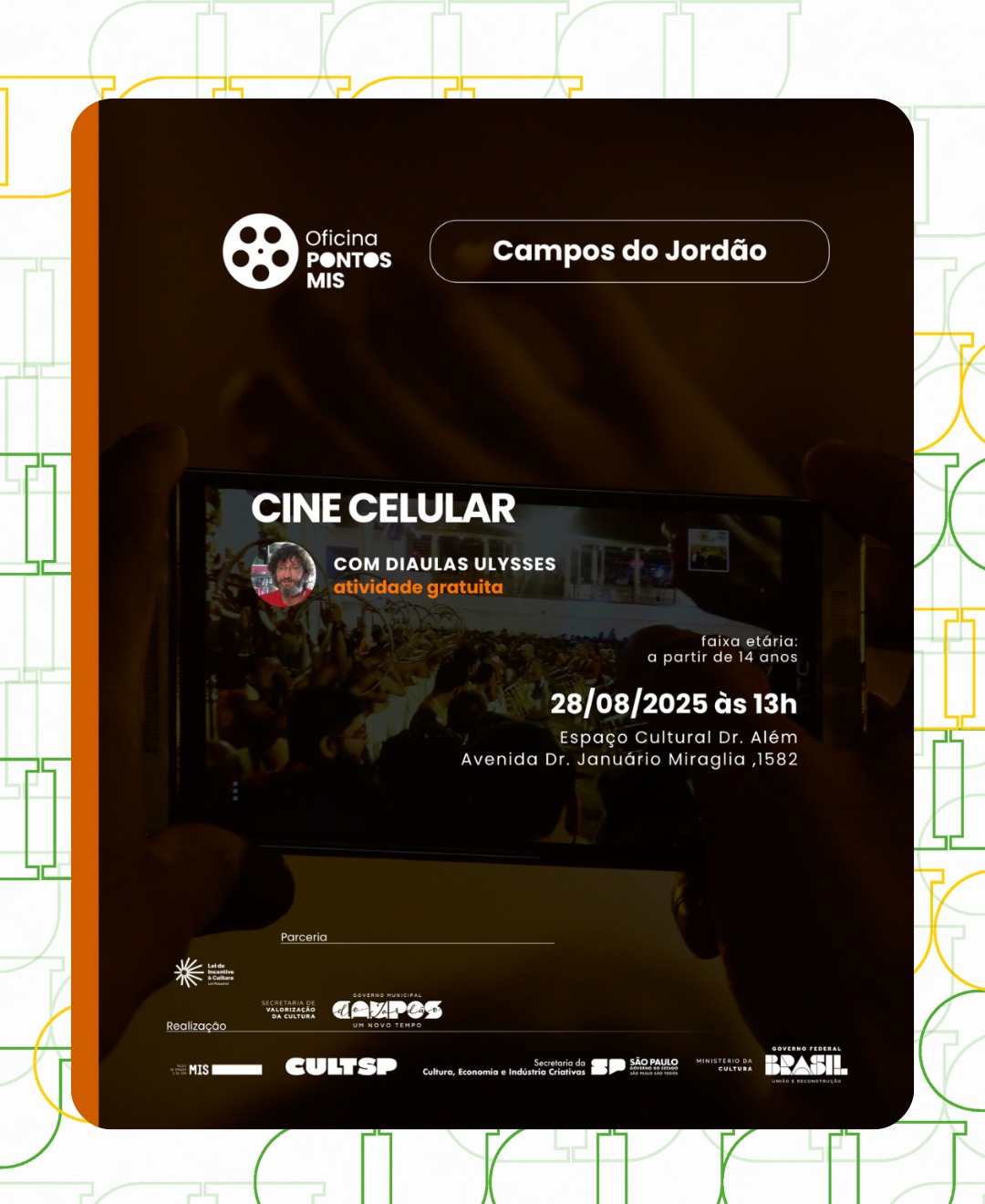 Leia mais sobre o artigo Oficina Gratuita Cine Celular