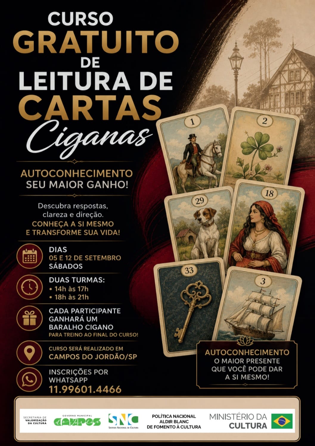 Leia mais sobre o artigo Aulas Gratuitas de Leitura de Cartas Ciganas!